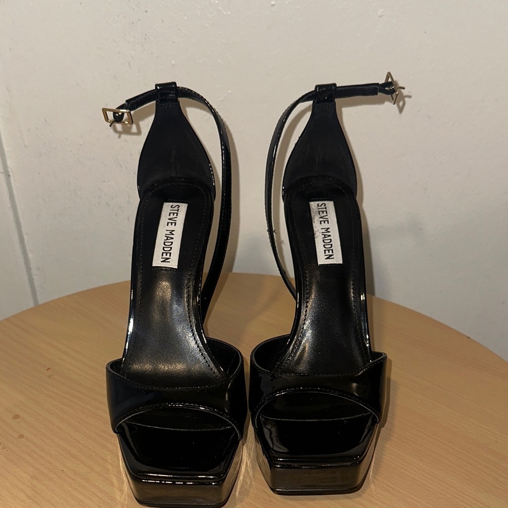 Steve Madden Glossy Black Women's Heels